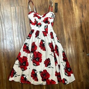 Alicia Estrada Stop Staring red floral dress